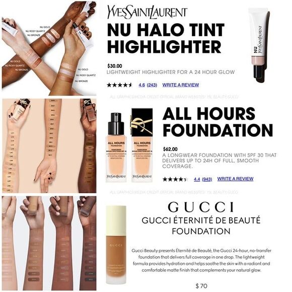 High End Foundation & Concealer Samples Gucci Hourglass Haus Labs Light-Med Deep - Picture 3 of 11
